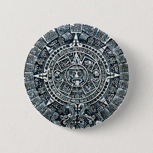 Badge Rond 5 Cm Mayan Calendar / Maya Kalender