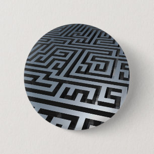 Badge Rond 5 Cm Maze métallique