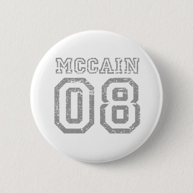 BADGE ROND 5 CM MCCAIN 08 T-SHIRT (Devant)