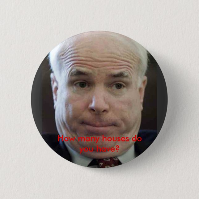 Badge Rond 5 Cm McCain, combien de maisons avez-vous ? (Devant)