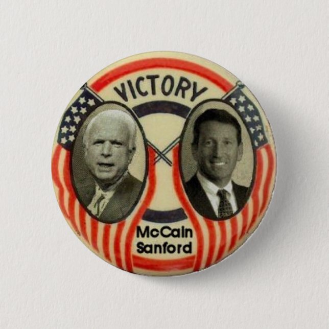 Badge Rond 5 Cm McCain et Sanford (Devant)