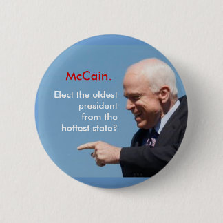 Badge Rond 5 Cm McCain, McCain., élisent le presidentfrom le plus