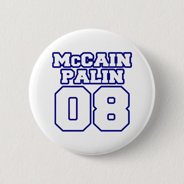 Badge Rond 5 Cm McCain Palin Jersey (Devant)
