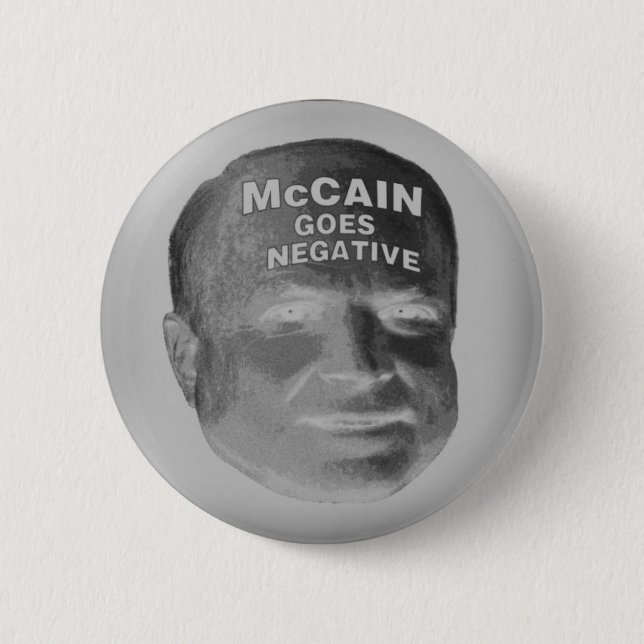 Badge Rond 5 Cm McCain va bouton négatif (Devant)