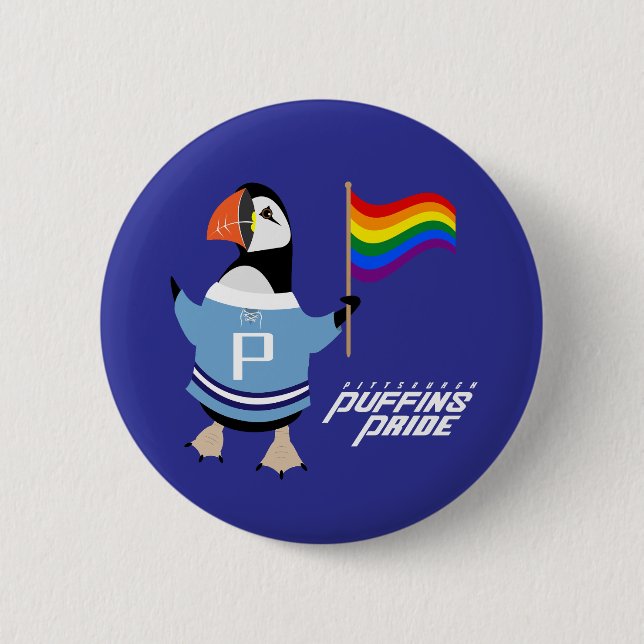 Badge Rond 5 Cm McGuffin Puffin Pride (Devant)
