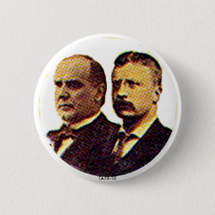 Badge Rond 5 Cm McKinley-Roosevelt - bouton
