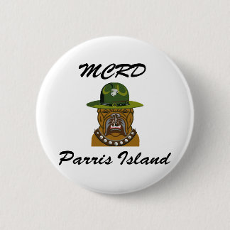 Badge Rond 5 Cm MCRD Chien diable de l'île Parris