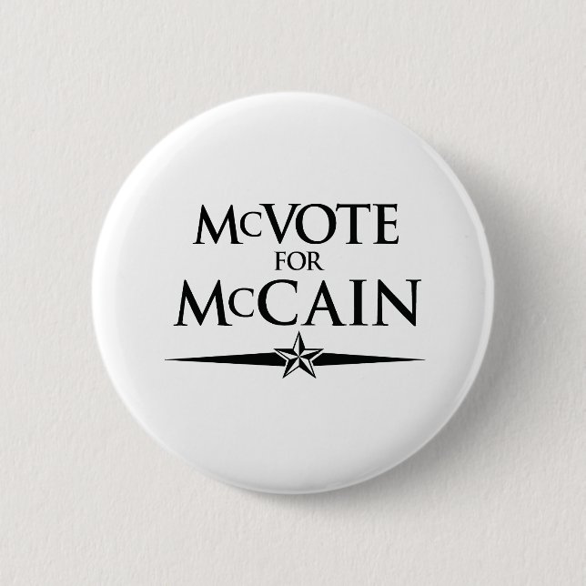 BADGE ROND 5 CM MCVOTE POUR MCCAIN (Devant)