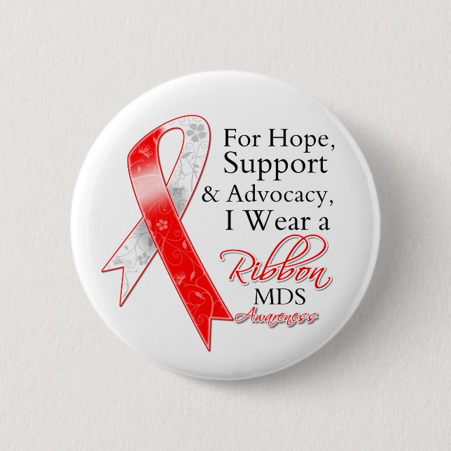 Badge Rond 5 Cm MDS Support Hope Awareness (Devant)