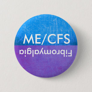 Badge Rond 5 Cm ME/CFS and Fibromyalgia Awareness Button