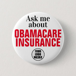 Badge Rond 5 Cm Me Demander À Propos De Santé Obamacare
