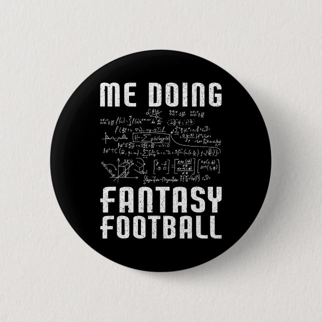 Badge Rond 5 Cm Me Doing Fantasy Football Draft Day Funny Fantasy  (Devant)