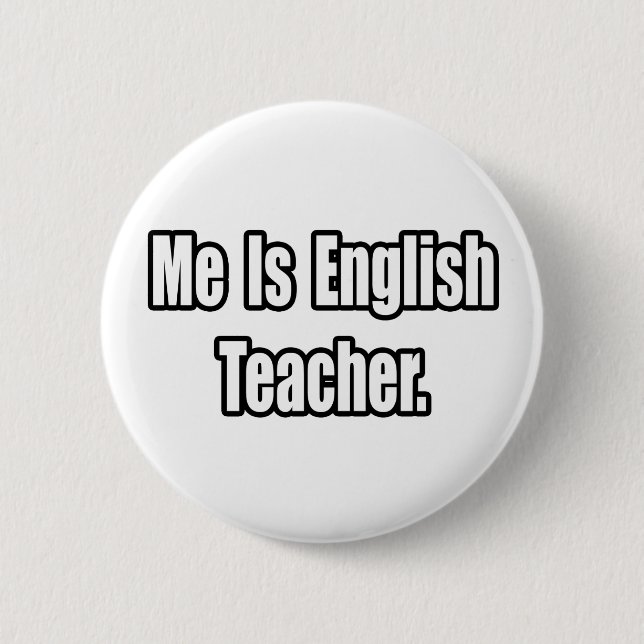 Badge Rond 5 Cm Me Est Enseignant Anglais (Devant)