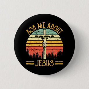 Badge Rond 5 Cm Me questionner sur Mon Jésus chrétien