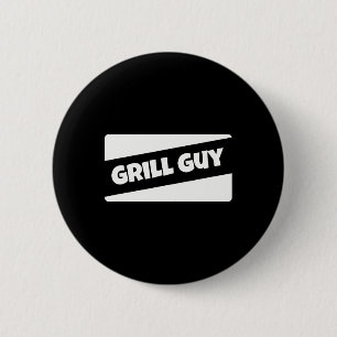 Badge Rond 5 Cm Mec du grill Été BBQ Barbecue Viande Grill Papa Fu