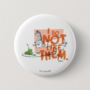 Badge Rond 5 Cm Mec-Seuss Guy-Am-I "Je ne les aime pas"