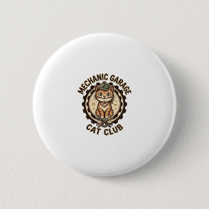 Badge Rond 5 Cm Mécanicien Garage Chat POD Vector Art - Mécanicien