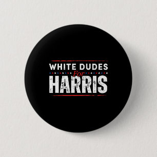 Badge Rond 5 Cm Mecs Blancs Pour Kamala Harris Mens