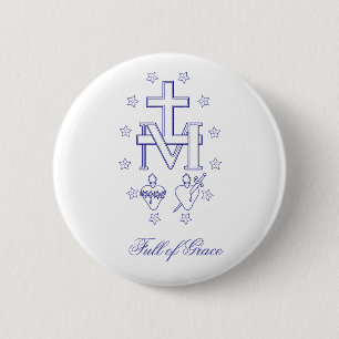 Badge Rond 5 Cm Médaille de Notre-Dame de Grâces Médaille Miracule