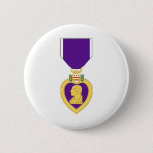 Badge Rond 5 Cm Médaille de Purple Heart