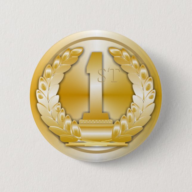 Badge Rond 5 Cm Médaille d'or (Devant)