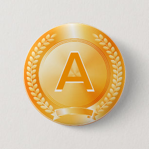 Badge Rond 5 Cm Médaille d'or d'honneur