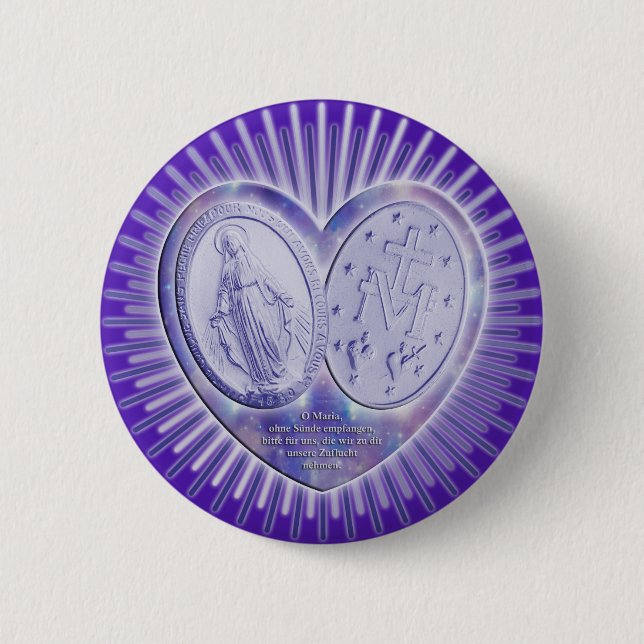 Badge Rond 5 Cm médaille miraculeuse| li| (Devant)