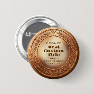 Badge Rond 5 Cm Médaille personnalisée 3D réaliste en feuille de b