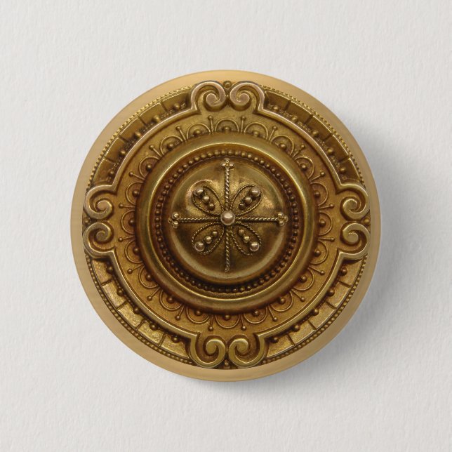 Badge Rond 5 Cm Médaillon d'or (Devant)