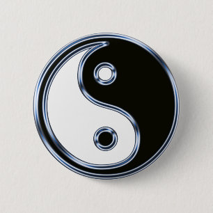 Badge Rond 5 Cm Médaillon Yin et Yang