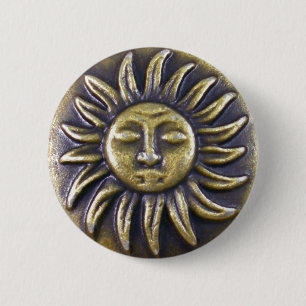 Badge Rond 5 Cm Médallion du Soleil