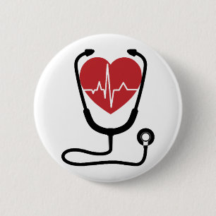 Badge Rond 5 Cm Médecin de la nouveauté Médecin infirmière Pratici