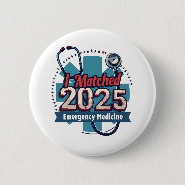 Badge Rond 5 Cm Médecine d'urgence 2025 (Devant)