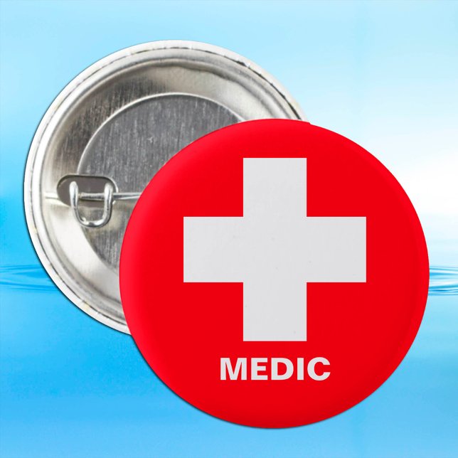 Badge Rond 5 Cm Médecine et premiers soins, Ambulance, Docteur (Créateur téléchargé)
