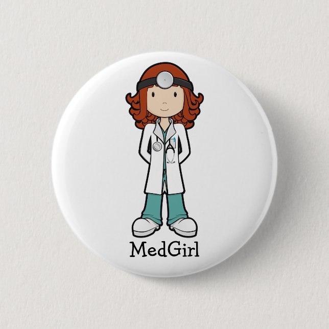 Badge Rond 5 Cm MedGirl (Devant)