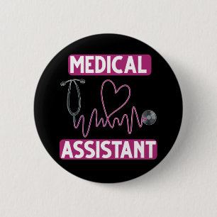Badge Rond 5 Cm Medical Assistant Stethoscope Nurse