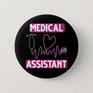 Badge Rond 5 Cm Medical Assistant Stethoscope Nurse