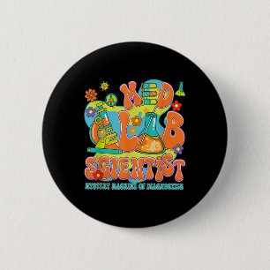 Badge Rond 5 Cm Médicale Lab Scientist Retro Lab Week Run 2025 Mls