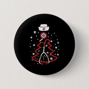 Badge Rond 5 Cm Médicale RN NUrse, Joyeux Noël