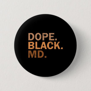 Badge Rond 5 Cm Médicament Black Md Melanin Black Mois Africain Mé