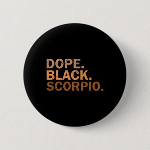 Badge Rond 5 Cm Médicament Noir Scorpion Mélanine Africain Zodiaqu