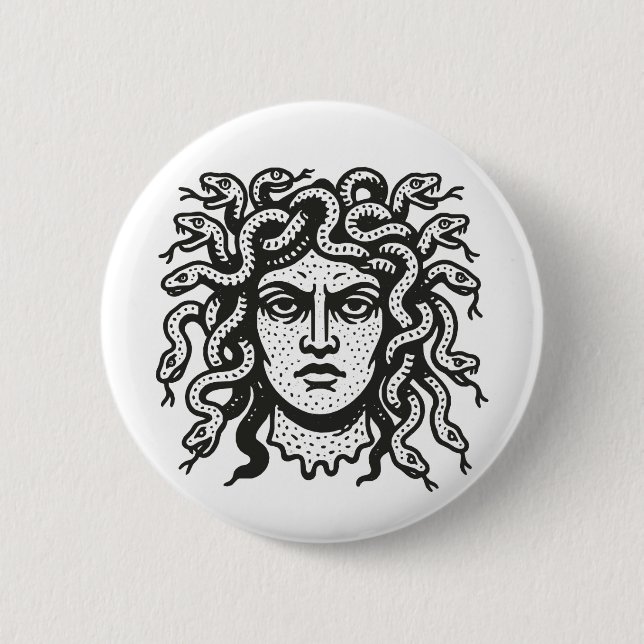 Badge Rond 5 Cm Medusa (Devant)