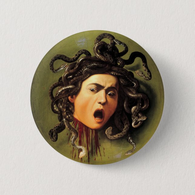 Badge Rond 5 Cm Medusa, Caravaggio (Devant)