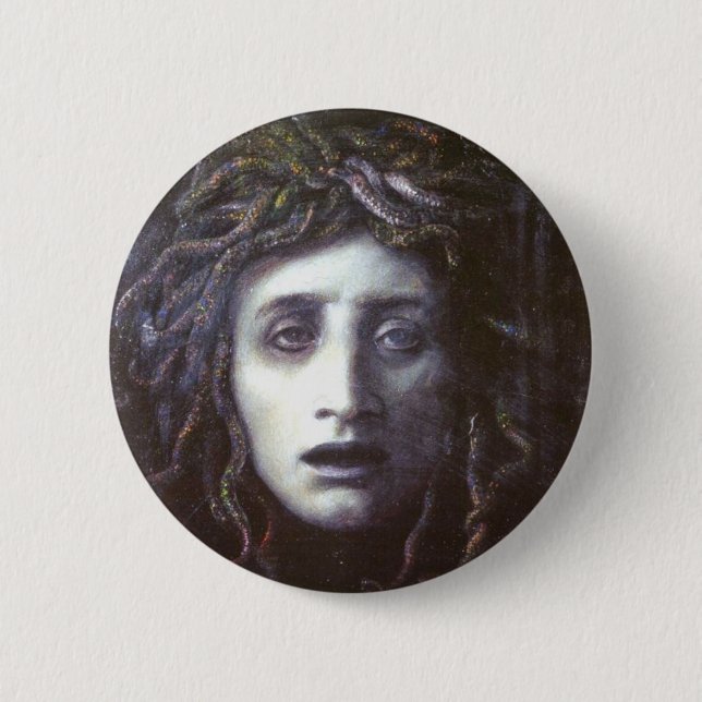 Badge Rond 5 Cm Méduse (Devant)
