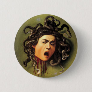 Badge Rond 5 Cm Méduse, Caravaggio