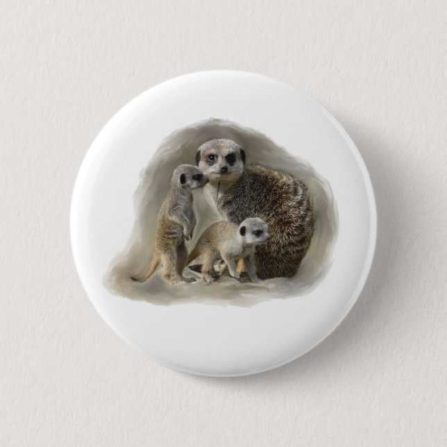 Badge Rond 5 Cm meerkats (Devant)