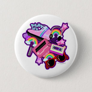 Badge Rond 5 Cm Mega Neon 80s Design
