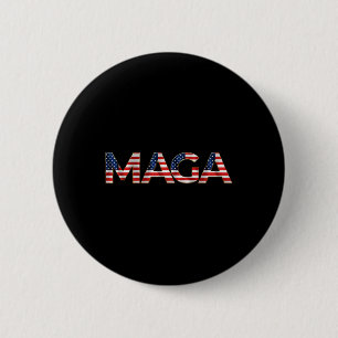 Badge Rond 5 Cm Mega Usa Lettres Drapeau 4 juillet 2024 Président 