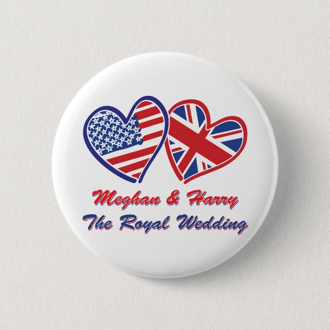Badge Rond 5 Cm Meghan-and-Harrys Mariage (Devant)