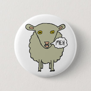 Badge Rond 5 Cm Meh Sheep